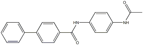 N-[4-(acetylamino)phenyl][1,1'-biphenyl]-4-carboxamide Struktur