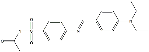 N-acetyl-4-({(E)-[4-(diethylamino)phenyl]methylidene}amino)benzenesulfonamide Struktur