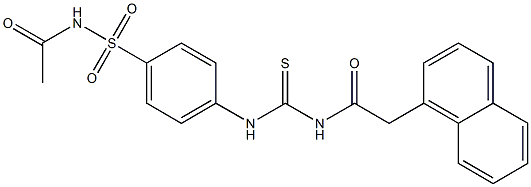 N-acetyl-4-[({[2-(1-naphthyl)acetyl]amino}carbothioyl)amino]benzenesulfonamide,,结构式