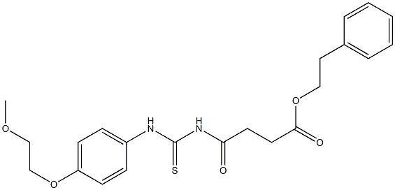 phenethyl 4-({[4-(2-methoxyethoxy)anilino]carbothioyl}amino)-4-oxobutanoate 结构式
