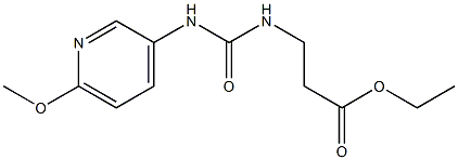 ethyl 3-({[(6-methoxy-3-pyridinyl)amino]carbonyl}amino)propanoate Struktur