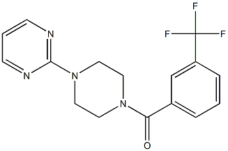 [4-(2-pyrimidinyl)piperazino][3-(trifluoromethyl)phenyl]methanone Structure