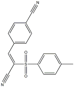 4-{(Z)-2-cyano-2-[(4-methylphenyl)sulfonyl]ethenyl}benzenecarbonitrile