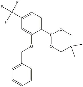 2-[2-Benzyloxy-4-(trifluoromethyl)phenyl]-5,5-dimethyl-1,3,2-dioxaborinane Structure