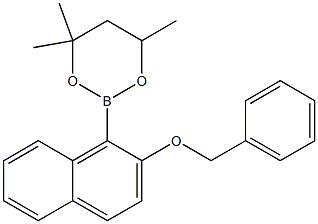 2-(2-Benzyloxynaphthalen-1-yl)-4,4,6-trimethyl-1,3,2-dioxaborinane 结构式