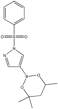1-(Phenylsulfonyl)-4-(4,4,6-trimethyl-1,3,2-dioxaborinan-2-yl)-1H-pyrazole|