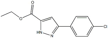 5-(4-氯苯基)-2H-吡唑-3-羧酸乙脂,,结构式