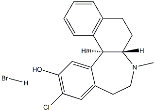 (6aS-trans)-11-Chloro-6,6a,7,8,9,13b-hexahydro-7-methyl-5H-benzo[d]naphth[2,1-b]azepin-12-ol hydrobromide Structure
