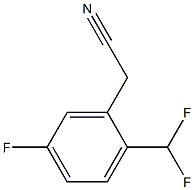 Benzeneacetonitrile, 2-(difluoromethyl)-5-fluoro- Struktur