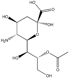 8-O-Acetylneuraminic acid Structure