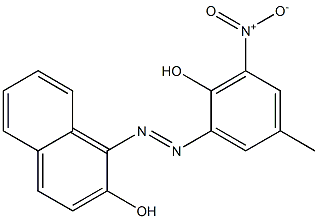 1-(2-Hydroxy-5-methyl-3-nitrophenylazo)-2-naphthol 结构式