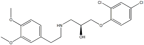 (S)-1-(2,4-Dichlorophenoxy)-3-[[2-(3,4-dimethoxyphenyl)ethyl]amino]-2-propanol Struktur