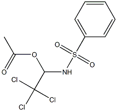 N-(1-アセチルオキシ-2,2,2-トリクロロエチル)ベンゼンスルホンアミド 化学構造式