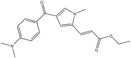 (E)-3-[1-Methyl-4-[4-dimethylaminobenzoyl]-1H-pyrrol-2-yl]acrylic acid ethyl ester Structure