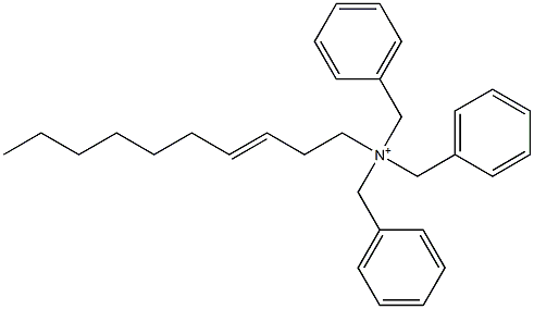 (3-デセニル)トリベンジルアミニウム 化学構造式
