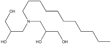 3,3'-(ウンデシルイミノ)ビス(プロパン-1,2-ジオール) 化学構造式