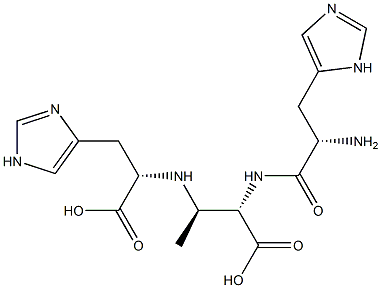 (2S,3R)-2-[(L-Histidyl)amino]-3-[[(1S)-2-(1H-imidazol-4-yl)-1-carboxyethyl]amino]butyric acid 结构式