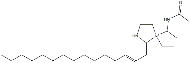 1-[1-(Acetylamino)ethyl]-1-ethyl-2-(2-pentadecenyl)-4-imidazoline-1-ium Struktur