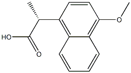 [R,(-)]-2-(4-Methoxy-1-naphtyl)propionic acid Struktur
