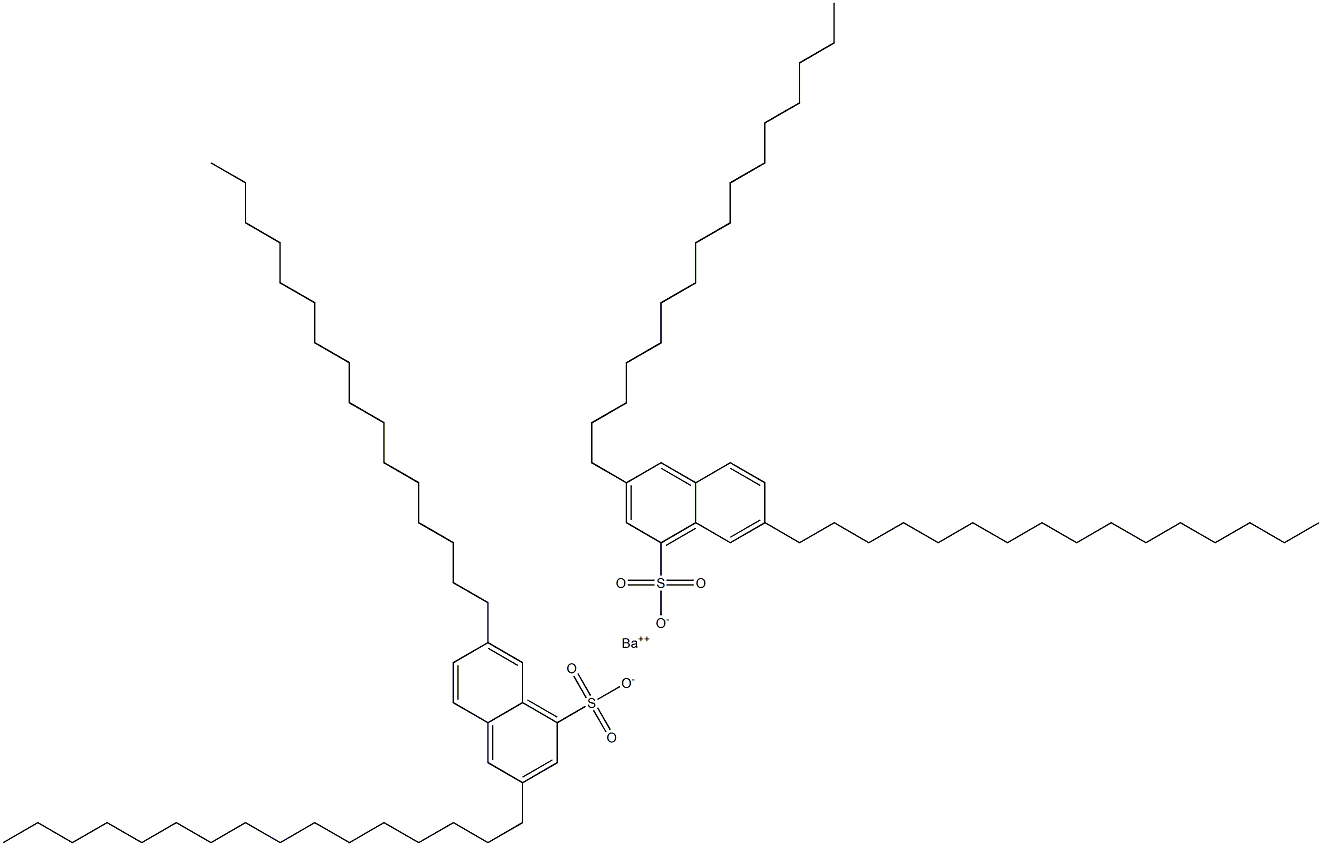 Bis(3,7-dihexadecyl-1-naphthalenesulfonic acid)barium salt Structure