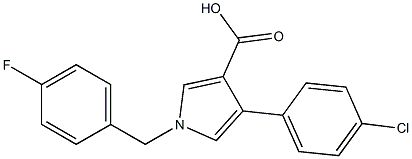 1-(4-Fluorobenzyl)-4-(4-chlorophenyl)-1H-pyrrole-3-carboxylic acid Structure