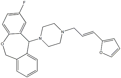 2-Fluoro-11-[4-[(E)-3-(2-furyl)-2-propenyl]-1-piperazinyl]-6,11-dihydrodibenz[b,e]oxepin Structure
