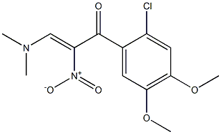 (Z)-2-Nitro-3-(dimethylamino)-1-(2-chloro-4,5-dimethoxyphenyl)-2-propen-1-one Struktur