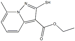 2-Mercapto-7-methylpyrazolo[1,5-a]pyridine-3-carboxylic acid ethyl ester Struktur