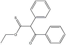 3-オキソ-3-フェニル-2-フェニルチオプロピオン酸エチル 化学構造式