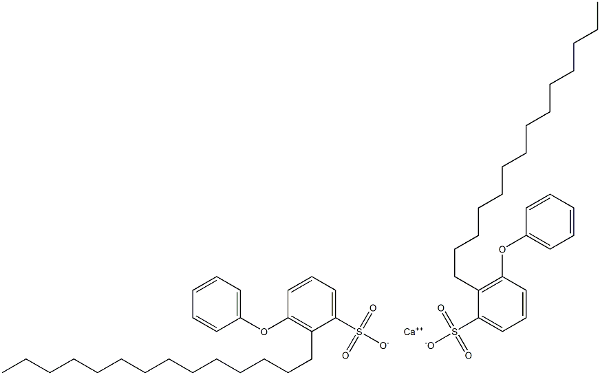 Bis(3-phenoxy-2-tetradecylbenzenesulfonic acid)calcium salt Structure