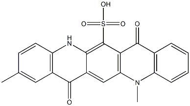 5,7,12,14-Tetrahydro-2,12-dimethyl-7,14-dioxoquino[2,3-b]acridine-6-sulfonic acid Structure