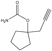 カルバミド酸1-(2-プロピニル)シクロペンチル 化学構造式