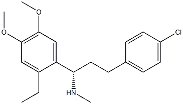 [S,(-)]-3-(p-Chlorophenyl)-1-(2-ethyl-4,5-dimethoxyphenyl)-N-methyl-1-propanamine Struktur