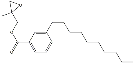 3-Decylbenzoic acid 2-methylglycidyl ester Struktur