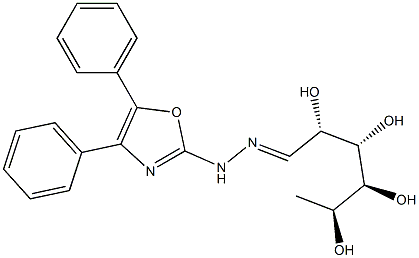 L-Rhamnose (4,5-diphenyloxazol-2-yl)hydrazone Structure