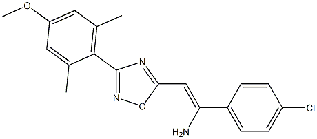 5-[(Z)-2-Amino-2-(4-chlorophenyl)ethenyl]-3-(2,6-dimethyl-4-methoxyphenyl)-1,2,4-oxadiazole