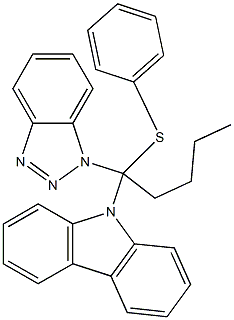 1-(1H-Benzotriazol-1-yl)-1-(9H-carbazol-9-yl)-1-(phenylthio)pentane Structure