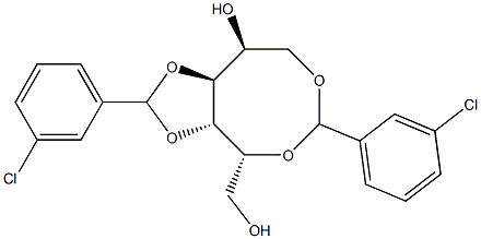 2-O,6-O:3-O,4-O-Bis(3-chlorobenzylidene)-L-glucitol 结构式