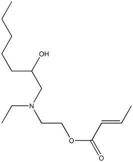 (E)-2-Butenoic acid 2-[N-ethyl-N-(2-hydroxyheptyl)amino]ethyl ester Struktur