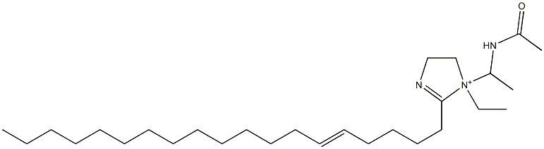 1-[1-(Acetylamino)ethyl]-1-ethyl-2-(5-nonadecenyl)-2-imidazoline-1-ium Struktur
