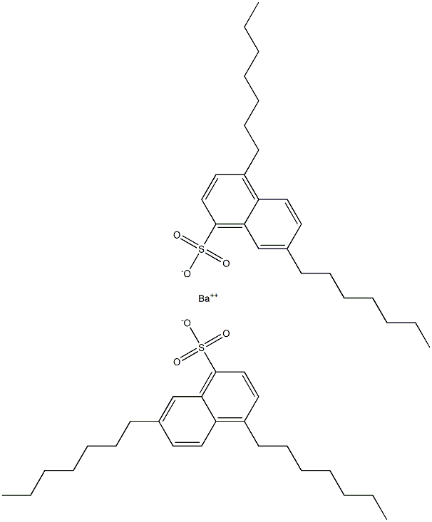 Bis(4,7-diheptyl-1-naphthalenesulfonic acid)barium salt Structure