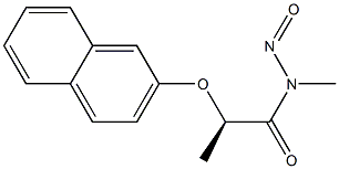[2R,(-)]-N-Methyl-2-(2-naphtyloxy)-N-nitrosopropionamide Struktur