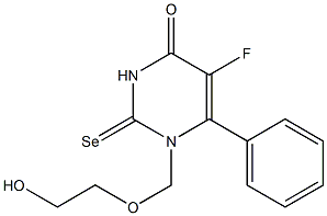  1-(2-Hydroxyethoxymethyl)-5-fluoro-6-phenylselenouracil