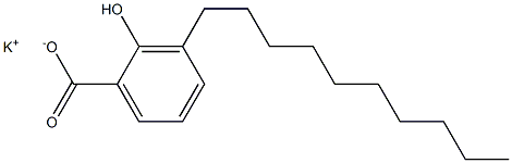 3-デシル-2-ヒドロキシ安息香酸カリウム 化学構造式