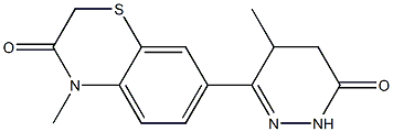 4-Methyl-7-[(1,4,5,6-tetrahydro-4-methyl-6-oxopyridazin)-3-yl]-2H-1,4-benzothiazin-3(4H)-one Structure