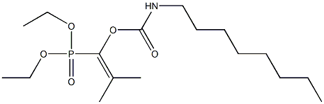 1-(Octylaminocarbonyloxy)-2-methyl-1-propenylphosphonic acid diethyl ester Structure
