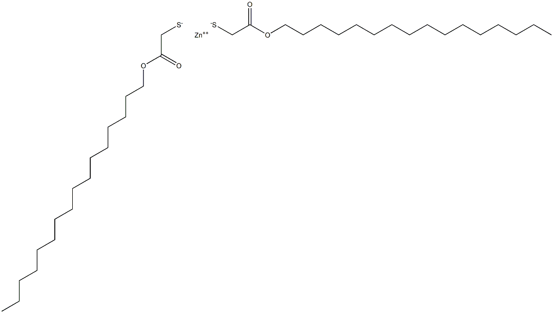 Zinc bis[(hexadecyloxycarbonyl)methanethiolate] Structure