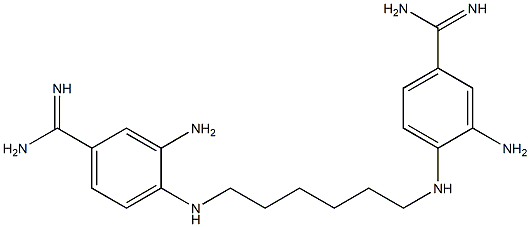 4,4'-[1,6-Hexanediylbis(imino)]bis[3-aminobenzamidine] 结构式