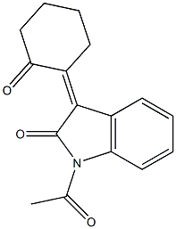 1-Acetyl-2,3-dihydro-3-(2-oxocyclohexylidene)-1H-indol-2-one
