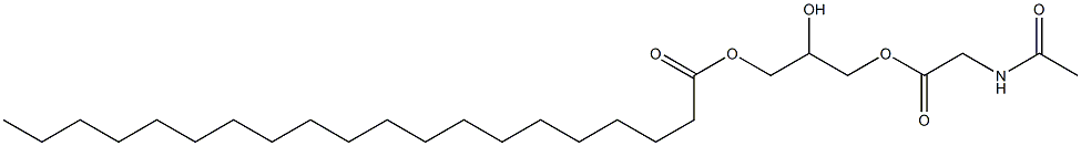 1-[(N-アセチルグリシル)オキシ]-2,3-プロパンジオール3-イコサノアート 化学構造式